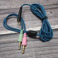 thumbnail image 3 of JUNWELL Nylon Braided UNP PC Cable for Sennheise Game One GSP350 GSP600 Headsets, 3 of 7