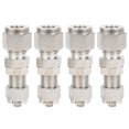 thumbnail image 2 of 2024 4Pcs Ferrule Compression Fitting 2?Touch Straight Bulkhead Connector 304 Stainless SteelФ8x5, 2 of 5