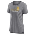 thumbnail image 2 of Women's Gray San Diego Padres Practice Time Tri-Blend T-Shirt, 2 of 3