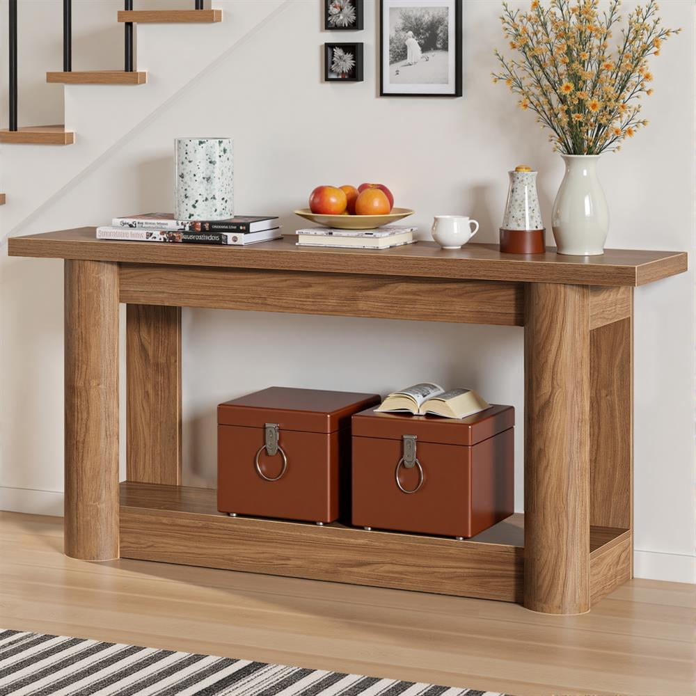 GVN Console Table, Entryway Table, Rectangular Minimalist Console Table, 2 Tier Entryway Table for Entryway & Living Room
