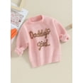 thumbnail image 3 of Suealasg Little Girls Fall Winter Sweaters 6M 1T 2T 3T 4T Kids Girls Long Sleeve Letter Embroidery Knit Pullovers Tops Autumn Casual Knitwear Clothes for Toddler Baby Girls, 3 of 9
