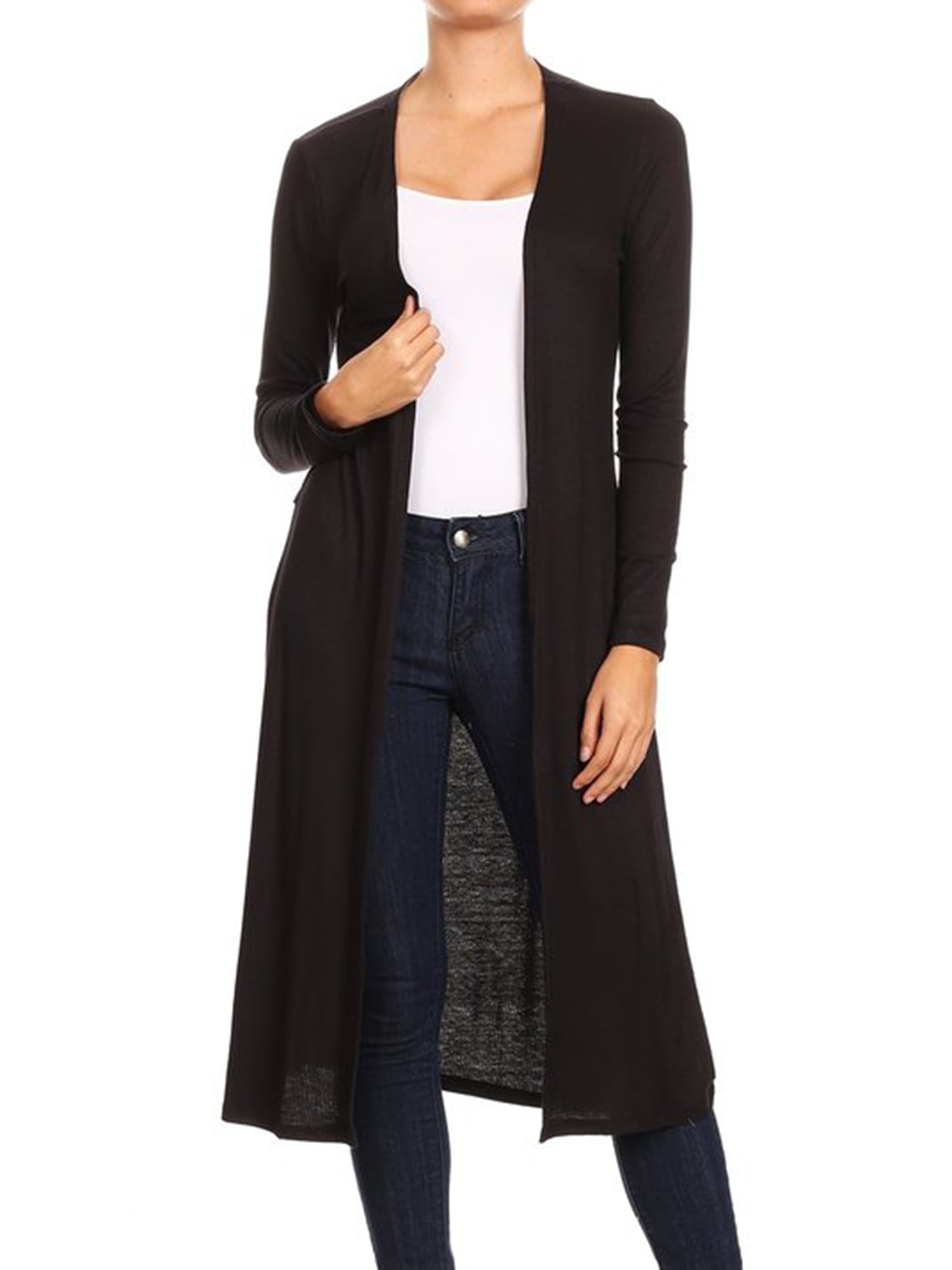 black cardigan thin