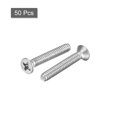 thumbnail image 3 of Uxcell 6#-32x7/8" Flat Head Machine Screws Phillips 304 Stainless Steel Bolts 50 Pack, 3 of 5