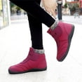 thumbnail image 5 of Women Winter Snow Boots Warm Furry Lined Ankle Booties Hook and Loop Outdoor Walking Womens Boots, 5 of 7