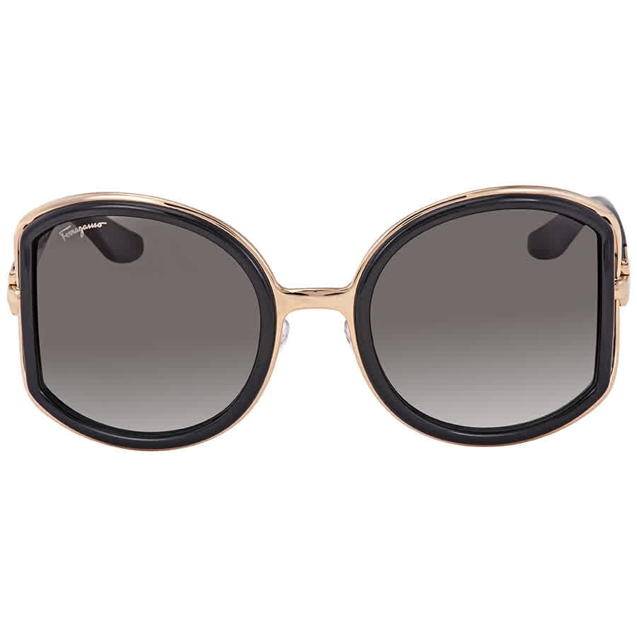 Ferragamo Adult Women's Grey Round Sunglasses w/ Gradient Lens ...