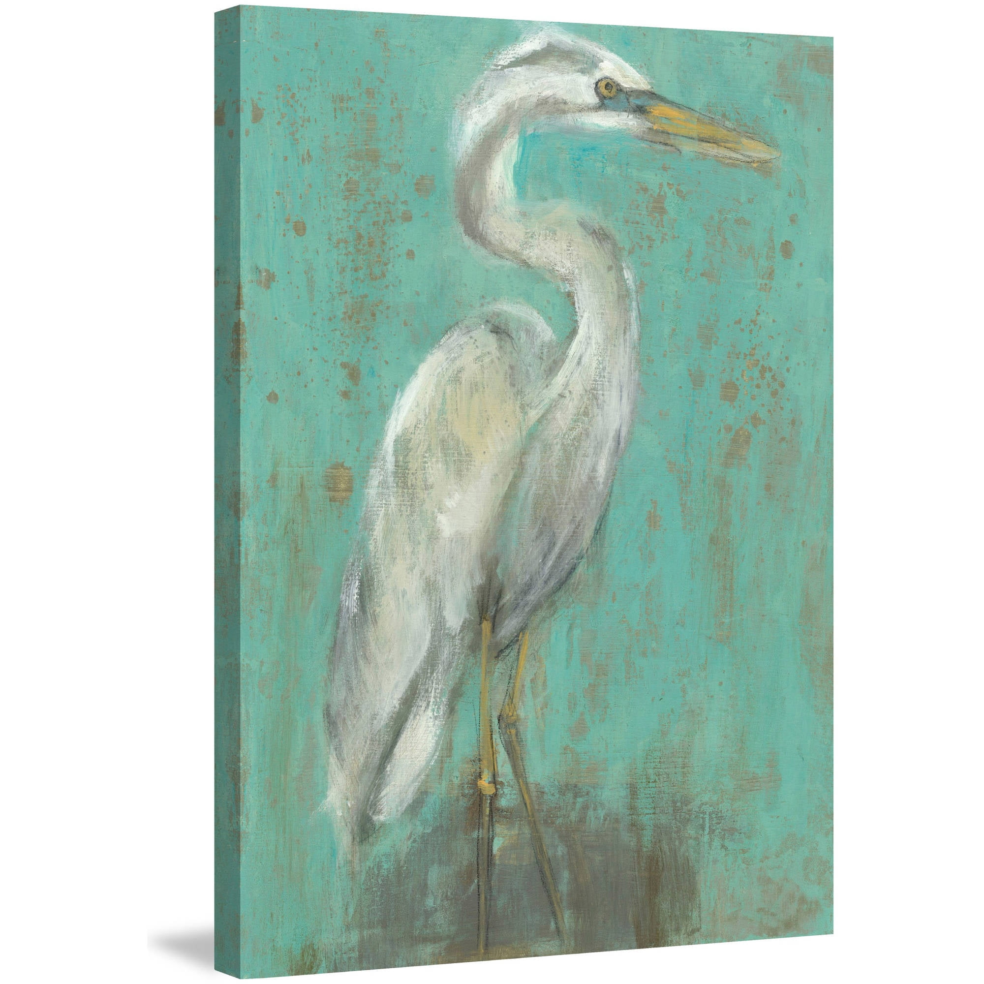 "Seaspray Heron I" Painting Print on Wrapped Canvas