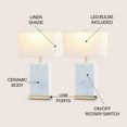 thumbnail image 7 of JONATHAN Y Chloe 24.5" Modern Coastal Iron/Marbled Ceramic LED Table Lamp with USB Charging Port, Blue/White (Set of 2), JYL1140A-SET2, 7 of 7