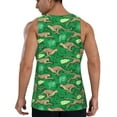 thumbnail image 3 of Easygdp Leopard Print Men's Tank Top, Sleeveless Muscle T Shirts, Breathable, Quick-Dry, Loose for Gym, Running, Fitness - 3X-Large, 3 of 9