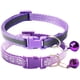 thumbnail image 1 of Paquete de 2 huellas y collar reflectante para gatos con cascabel Collar básico para perros y gatos Hebilla Collar ajustable de poliéster para perros y gatos o cinturones de seguridad Xemadio WMZL-635-4, 1 of 3