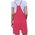 thumbnail image 5 of Tmtolofot 2024 Summer Fashion Jumpsuits For Womens The Shapewear Rompers Jumpsuits Shorts Sexy Square Neck Sleeveless Tummy Control Loose Fitted Suits , 1#Hot Pink , XX-Large, 5 of 8