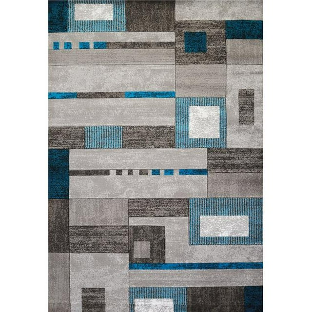 United Weavers 710 00263 58 5 ft. 3 in. x 7 ft. 2 in. Studio Percussion Area Rug, Aqua