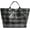 Black, variant on Christmas PVC Plaid Tote Bag for Women – Waterproof Large Capacity Tote with Top Handle, Festive Checkered Shopping Bag for Work, Travel, Beach, Groceries & Holiday Gift Giving