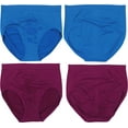 thumbnail image 3 of ToBeInStyle Womens Pack of 6 Plus Size Seamless Flower High Waist Briefs, 3 of 7