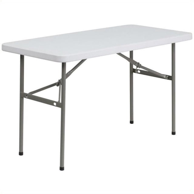 Bowery Hill Table Pliante en Plastique, Blanc