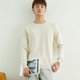 thumbnail image 1 of Suéter de cuello redondo de otoño e invierno para hombre, estilo coreano, ajustado, de color sólido, de manga larga, suéter de punto, camisa base gruesa, suéter para hombre de moda, 1 of 5