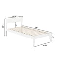 thumbnail image 4 of AFI Boston Solid Wood Twin Size Modern Platform Bed in White, 4 of 6