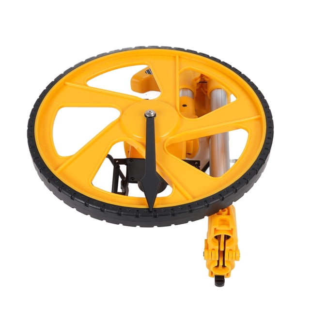 Measure Wheel, Distance Measuring Wheel Rugged 0-9999.9m Range Fine Gear Structure Portable Aluminum Alloy and ABS for Work Projects