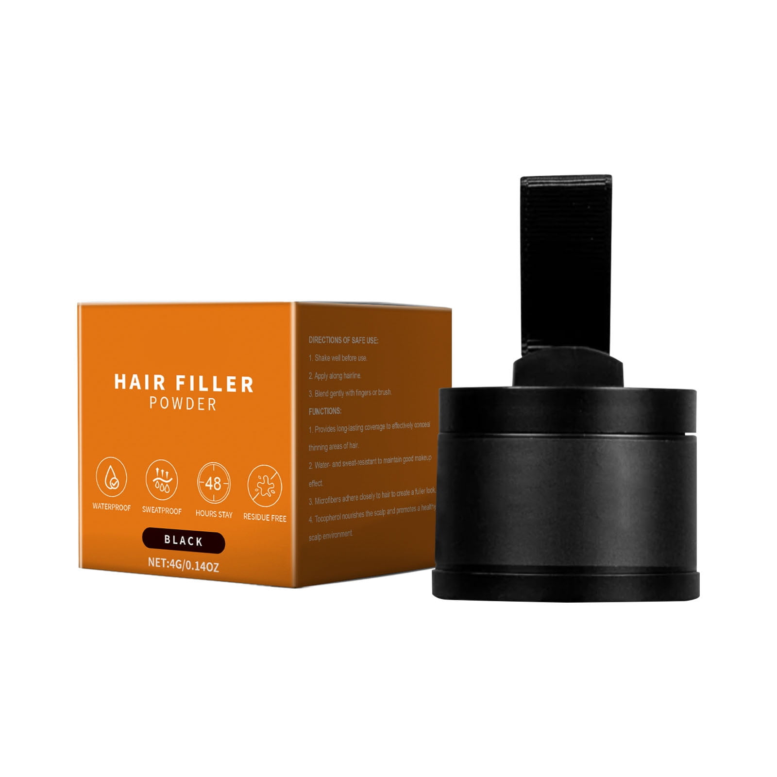 Hairbear Haarlücken-Puder – Wasserfest, Lang Anhaltend Für Dichteres Haar, Wurzelabdeckung