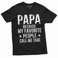thumbnail image 3 of Men's Papa Favorite people T-shirt Grandfather Grandpa Gift Father's day Christmas Tee shirt (4X-Large Military Green), 3 of 7