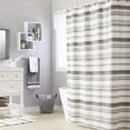 thumbnail image 3 of SKL Home by Saturday Knight Ltd. Rideau de Douche à Rayures Géographiques, Noir, 3 of 4