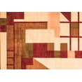 thumbnail image 1 of Ahgly Company Indoor Rectangle Oriental Orange Modern Area Rugs, 7' x 10', 1 of 4