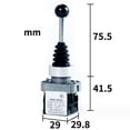 thumbnail image 2 of Bgsha 1PC Rocker Joystick Controller Self-resetting Rotary Cross Toggle Switch 2NO/4NO, 2 of 5