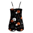 thumbnail image 3 of Womens Halloween Pajamas Set Lightweight Graphic Spaghetti Strap Camisole Tops and Shorts 2 Piece Snuggly Sleepwear Slim Fit Women Pjs Sets, 3 of 5