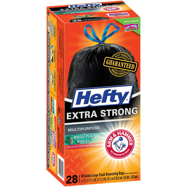 Hefty® Strong 30-Gallon Multi-Purpose Large Drawstring Trash Bags, 28 ct -  Harris Teeter