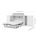 thumbnail image 2 of Bestar Pur 133W Full Cabinet Bed with Mattress and two 36" Storage Units in white, 2 of 10