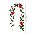 thumbnail image 3 of Christmas Garland With Lights Simulation Flowers Rattan Wall Hanging Home Decoration Holly Leaves Red Berries Christmas Mood Decoration Simulation Christmas Rattan Pine Garland, 3 of 6