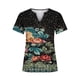 thumbnail image 3 of Blusas para las Mujeres Casual Botón de Color Sólido Cuello Redondo Superior, Cómoda Blusa de Moda de Manga Corta, 3 of 5
