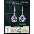thumbnail image 2 of JKR Tree of Life Birthstone Earrings for Women 925 Sterling Silver Family Tree Dangle Earrings Austrian Crystal Jewelry Birthday Gifts for Her Girlfriend Wife Mom, 2 of 9