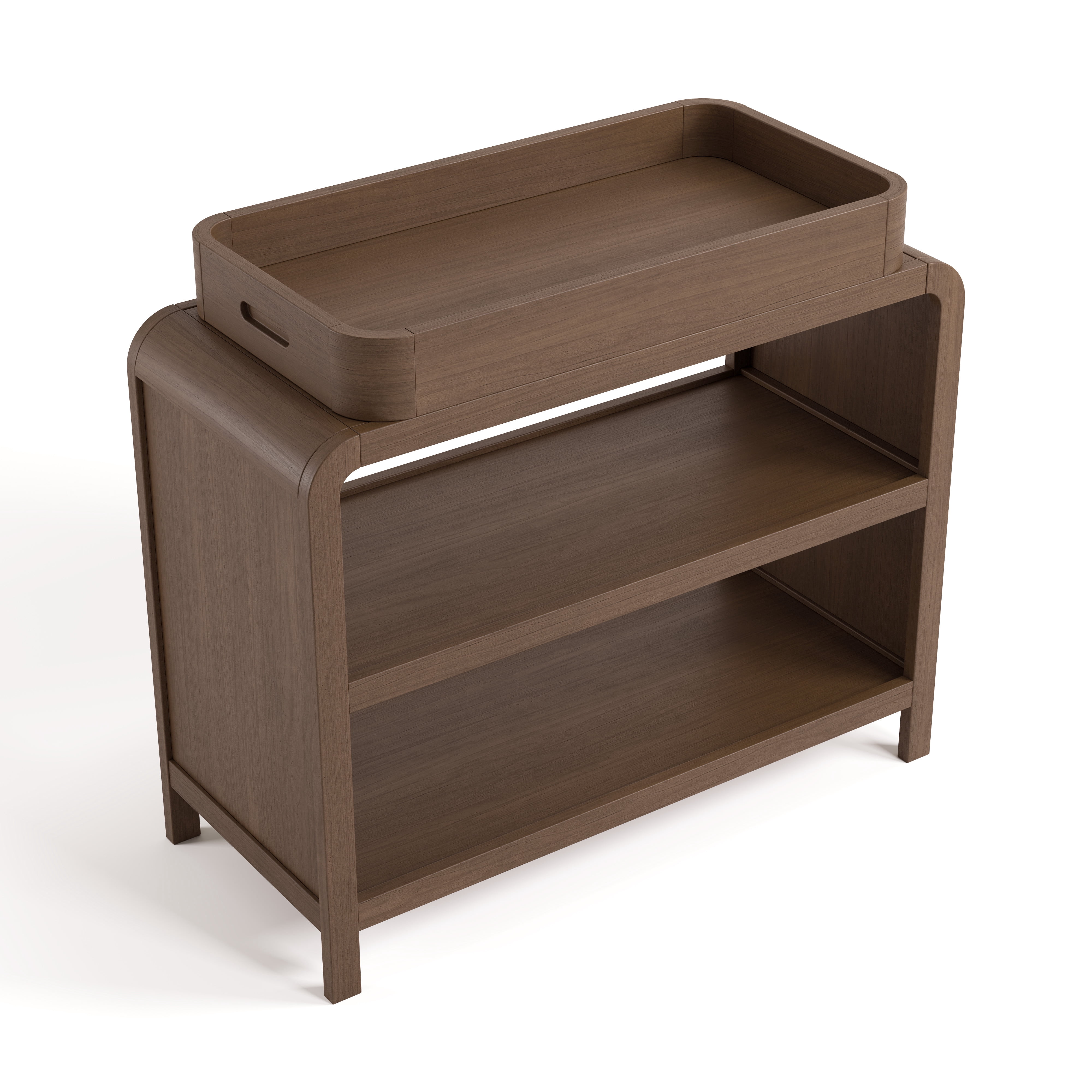 Storkcraft Santos Changing Table with Removable Infant Changing Table Topper, Hazelnut