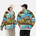 thumbnail image 5 of Picia Different Construction Site Vehicles Women's Men's UPF 50+ Sun Protection Hoodie Shirt Long Sleeve SPF Fishing Outdoor UV Hiking Lightweight Shirts-Medium, 5 of 9