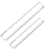 Beveled Wooden Ruler with Single Metal Edge, 18 Inch