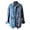 Blue, variant on Distressed Light Blue Denim Jacket For Washed Oversized Trucker Coat With Lapel Collar And Side Pockets Casual Fall Outerwear Color Blue Size S