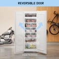 thumbnail image 6 of Upstreman 7.0 Cu.Ft Upright Freezer Convertible Freezer/Refrigerator, Garage Ready Deep Freezer Fridge with Reversible Door, UP70 White, 6 of 9