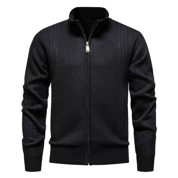 RMGVDSD Mens Full Zip Cardigan Sweater Winter Sweater Coat Fashionable Casual Cardigan Stand Collar Knitted Jacket Fall Winter Cardigans Casual Dress Sweaters