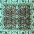 thumbnail image 1 of Ahgly Company Indoor Square Abstract Light Blue Modern Area Rugs, 6' Square, 1 of 4