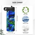 thumbnail image 4 of Uemuo Colorful Stained Glass Crocodile Print 18oz Sports Insulated Kettle, Water Bottle, Outdoor Sports Bottle, Insulated Hydration Bottle with Handle & Flip Straw, 4 of 8