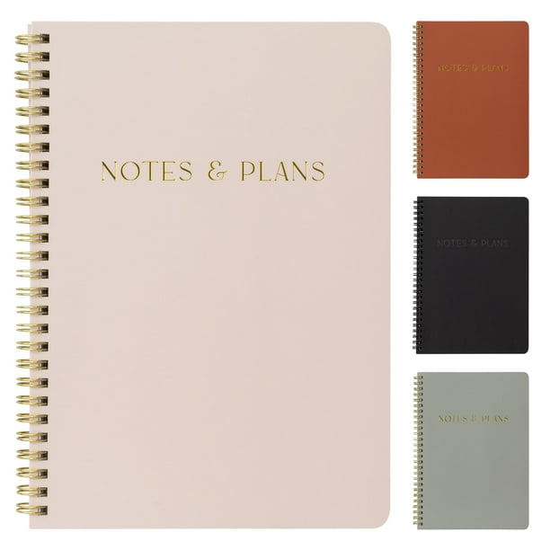 Cuaderno planificador diario ZICOTO con forma de espiral estética para mujer