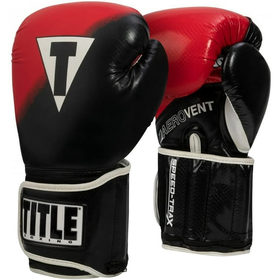 Title Boxing Speed-Trax Weighted Bag Gloves -Regular - Black/Red