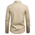 thumbnail image 6 of Xzbqbs Polo Shirts for Men Long Sleeve Button Down Wrinkle Free Shirt Casual Untucked Stretch Dress Shirts Lightweight Shirts, 6 of 8