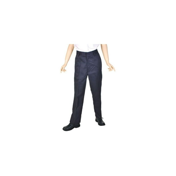 Wonder Clothing Navy Blue Flat Front and Double Knees Boys Pants