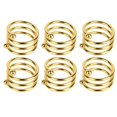 thumbnail image 3 of ZHAOCHENG 8 servilleteros en espiral dorados, elegantes servilleteros de metal inoxidables para bodas, cumpleaños, cenas y fiestas familiares., 3 of 5