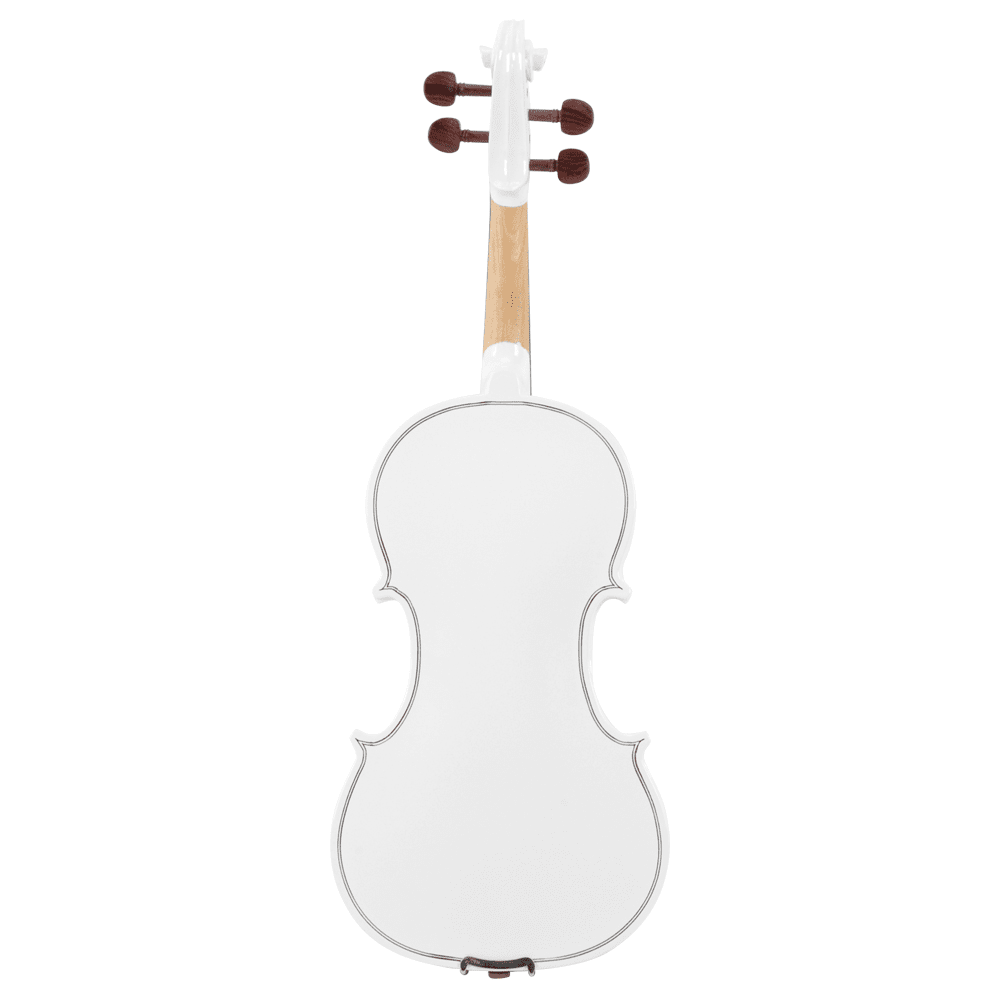 Tcbosik 4/4 Acoustic Violin with Turner, Bow and Case, Fiddle with Rosin, Strings and Shoulder Rest for Beginners, White