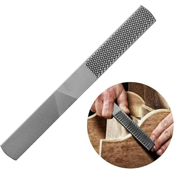 Lima plana semicircular 4 en 1 de 1 pieza, lima para madera de acero al carbono, lima manual para formar cuero de madera, metal plástico y lima para tallar madera para mantenimiento de carpintero oso de fresa Electrónica
