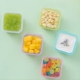 thumbnail image 4 of Small Food Storage Containers,Plastic Containers with Leakproof Lids,Small Condiment Sauce Containers with Clamping,Airtight Freezer Storage,Reusable Square Meal Prep Container,(Blue), 4 of 8