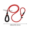 thumbnail image 3 of YaoZQ Durable Nylon Dog Slip Leash Grey 55 inch Heavy Duty Rope Lead with Soft Sponge Handle Safety Training Leash for Medium Big Dogs, 3 of 4