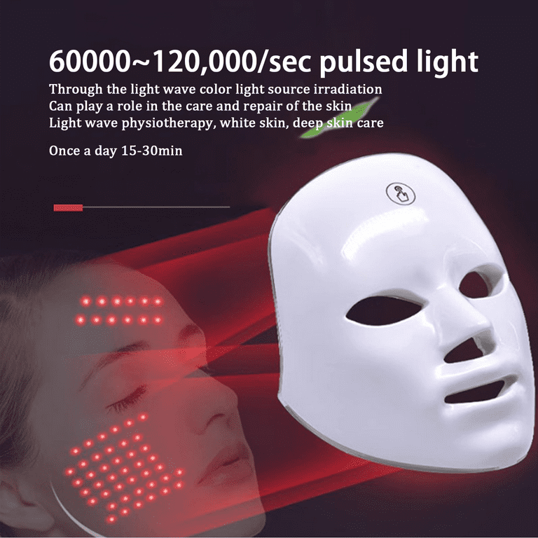 GJX LED Face Mask Light Therapy,Rejuvenating LED Face Mask